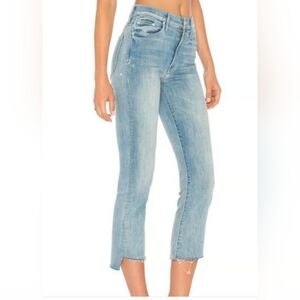 MOTHER The Insider Crop Step Fray Jeans Size 29
